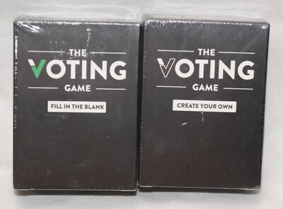 The Voting Game Create Your Own / Fill In The Blank Expansions Lot of 2 New