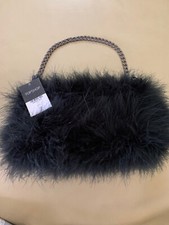 •topshop• Black Faux Fur Crossbody Bag