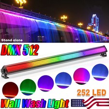 3in1 RGB Wall Wash Light 252LED DMX512 Stage DJ Party Disco Bar Beam Lighting US