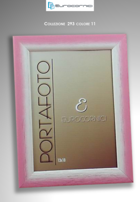 Cornice In Legno Rosa 13x18 Cm - Made In Italy, Per Foto E Arredo - Foto 2