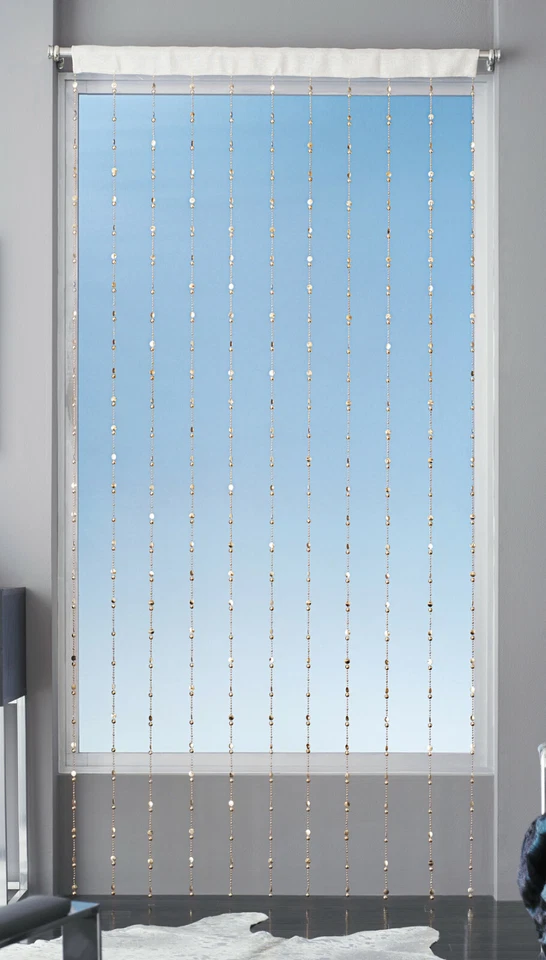 Painel cortina Kate Aurora luxuoso bolso vara acrílico frisado - cores sortidas - Imagem 3 de 4