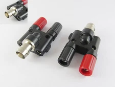 1pcs BNC Female Jack to Two Dual Banana Female Jack Coaxial Adapter Connector