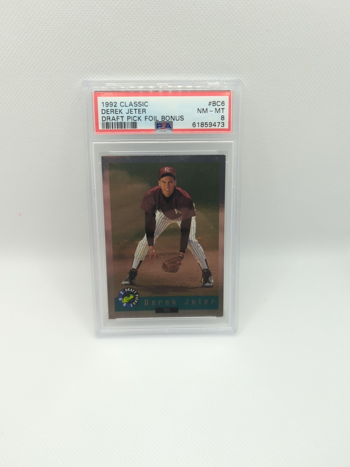 1992 Classic Draft Picks Foil Bonus - Derek Jeter #6 (RC) PSA 8 NM-MT