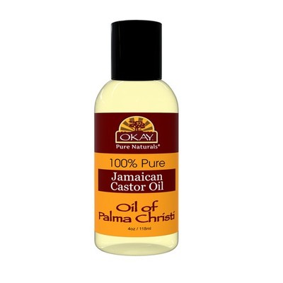 OKAY Castor 100 Pure Black Oil Jamaican 4 Oz. Pack of 4
