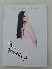 SUZIE SPARKLEZ XL Autogrammkarte Autograph Signiert Signed Orginal Erotik