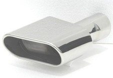 Rectangle Angled Outlet Exhaust Tip T304 Stainless 5.5 Wide Right-side Exit Rectangle Angled Outlet Exhaust Tip T304 Stainless 5.5 Wide Right-side Exit