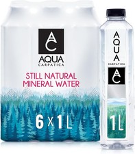AQUA Carpatica 1L x 6 Pure Natural Still Mineral Water - 6-Pack Bottled Water UK