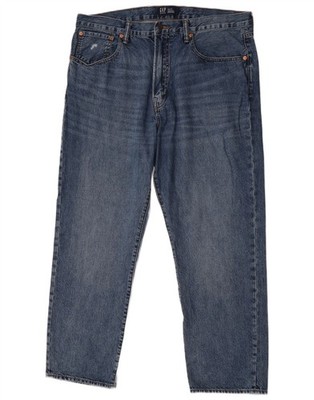 GAP Herren Originals Straight Jeans W38 L32 blau Baumwolle DL02