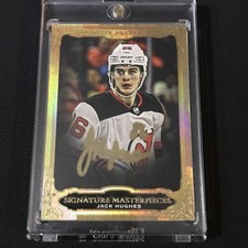 Devils Jack Hughes Rookie - Ultimate Collection Gold Signature Masterpieces