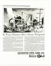 1938 Houston Pipe Line Co. Consolidated Chemical Industries art Vintage Print Ad
