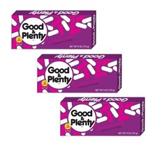 Good and Plenty - Pack of 3 - Licorice Flavored Candy - Theatre Box Size - Nosta