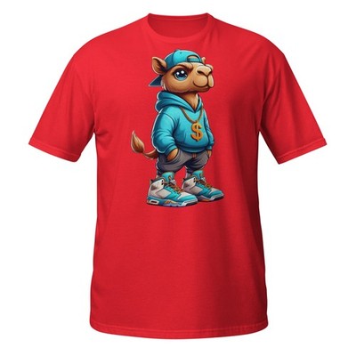 Cool Camel Cartoon T-Shirt   Funny Hip Hop Streetwear Animal Graphic