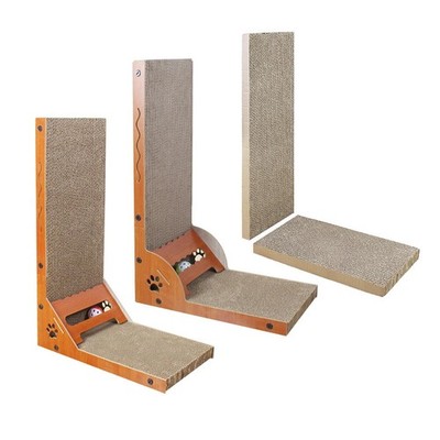 Katzenkratzer Karton L Form Katzenkratzbrett Wellpapier Lounge