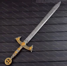 Knights Templar Sword Damascus Masonic Crusader Christmas Collection Prop Item