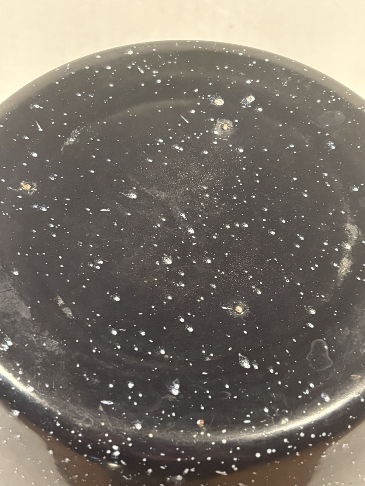 Enamelware 9.5” Round Pot Roaster Blue & White Speckled With Lid 2.5 Qt VTG