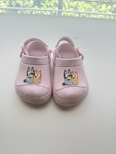 Bluey Girls Pink Clogs Toddler Size 5 Slip On Sandals Shoes