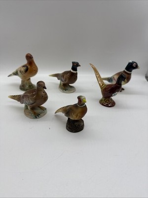 Vintage Pheasant Pigeon Dove Salt Pepper Shakers Replacement Lot Of 6