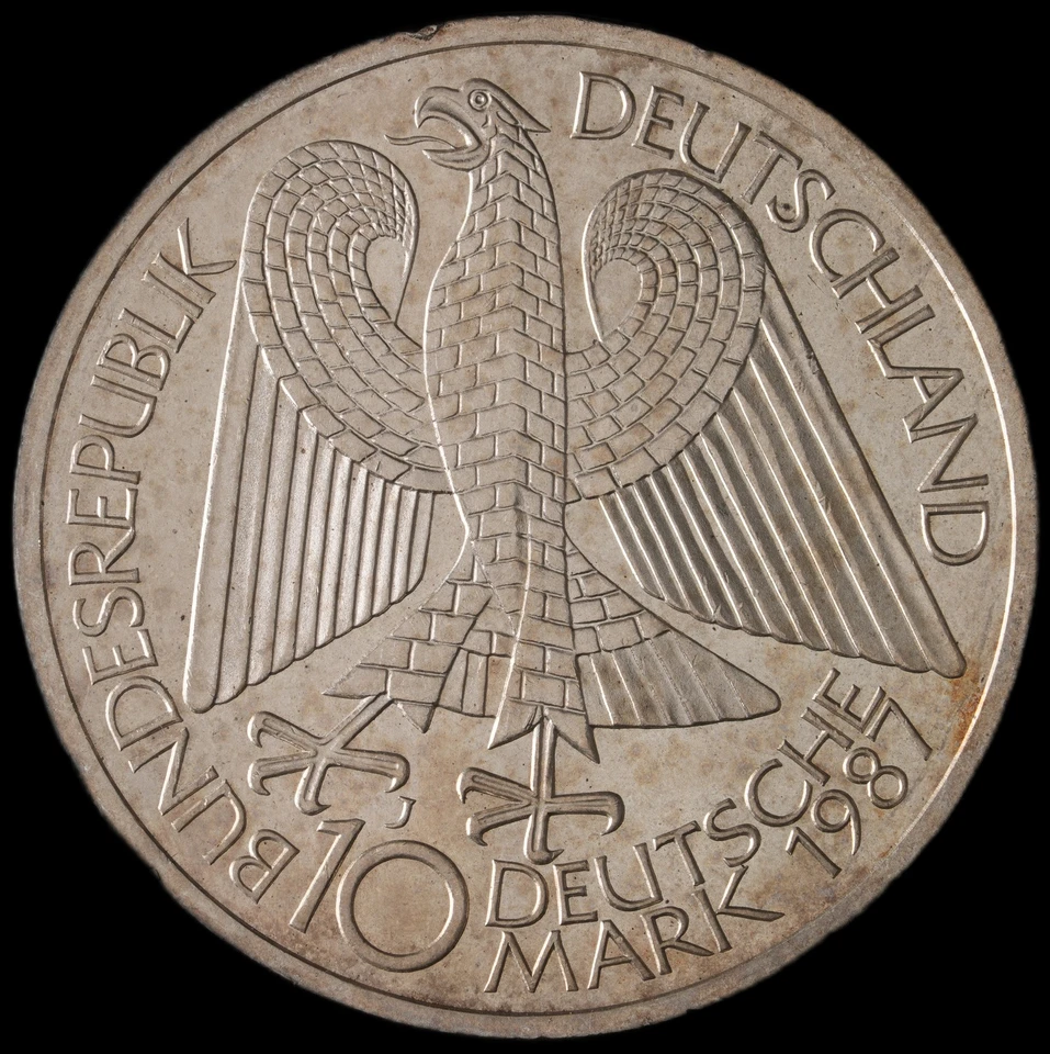 Germany - 10 Deutsche Mark - 1987 J - KM#166 - J - Image 2 of 3