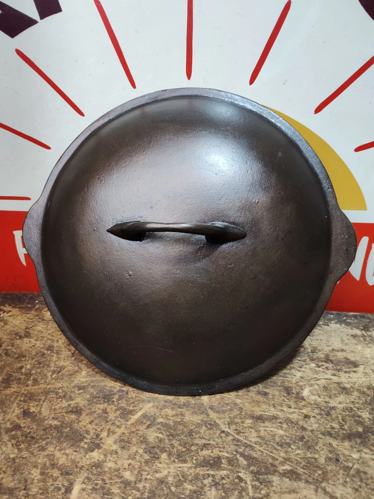 "Fully Restored" Favorite Chicago #9 Cast Iron Skillet Frying Pan Lid Seasoned