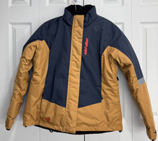 Ski-Doo Vasa jacket Women's Medium Dark Gray Tan Long Sleeve Full Zip Outdoor