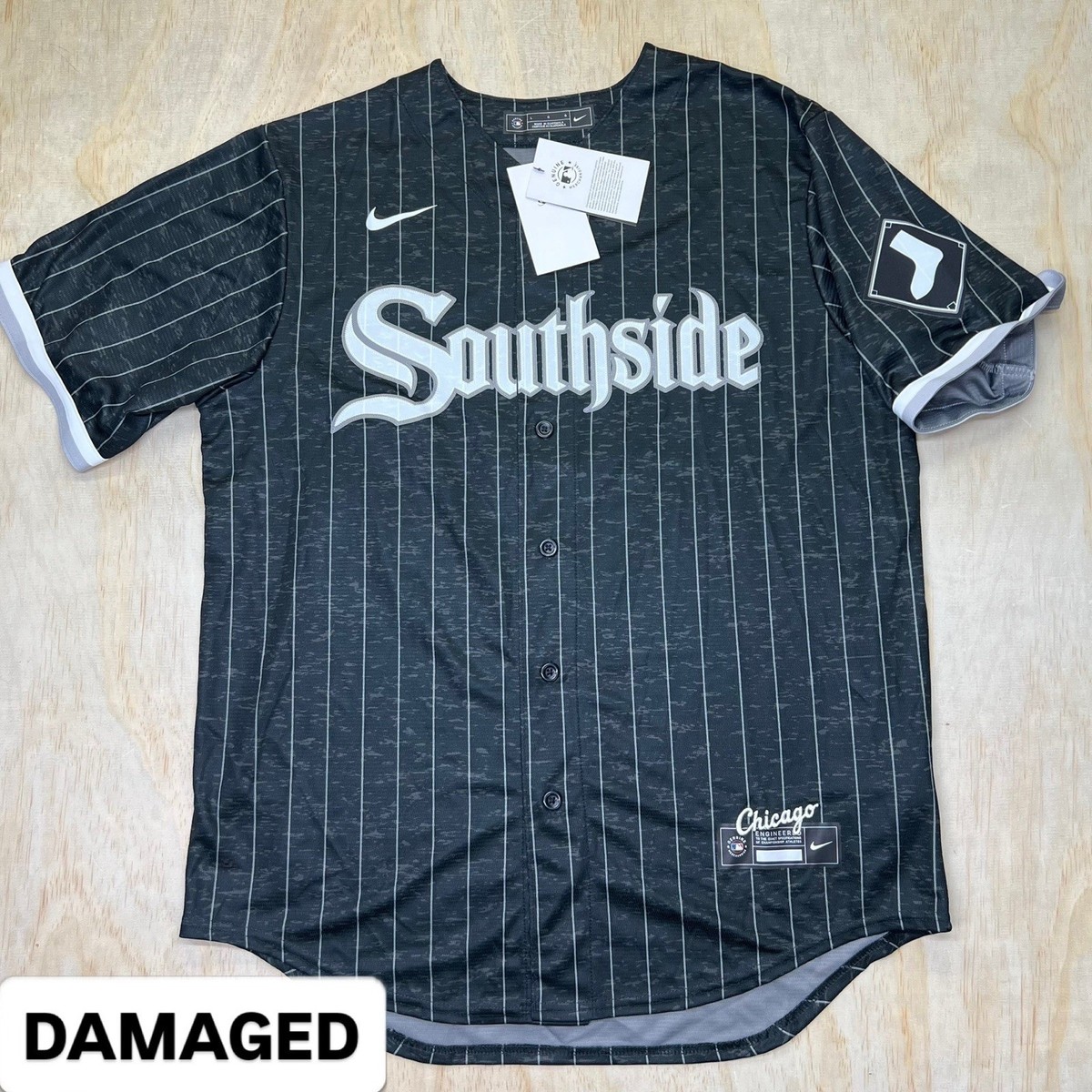 NEW DAMAGED Bo Jackson Chicago White Sox Nike City Connect Limited Jersey LG