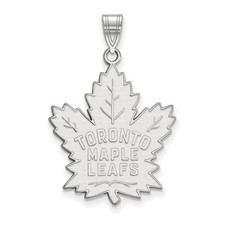 14k White Gold NHL LogoArt Toronto Maple Leafs Extra Large Pendant