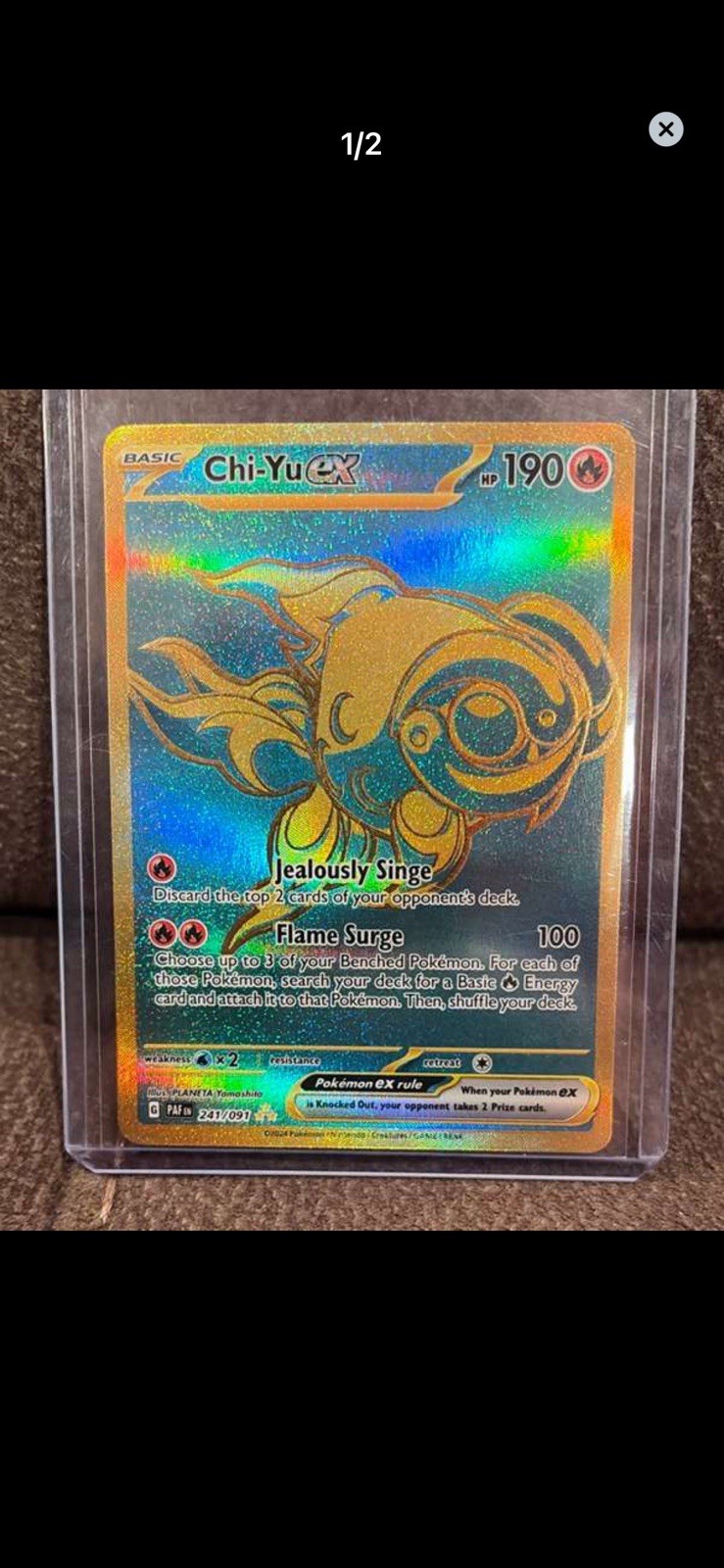 The Pokémon Company Chi-Yu ex Full Art Holo Hyper Rare SV Paldean Fates 241/091
