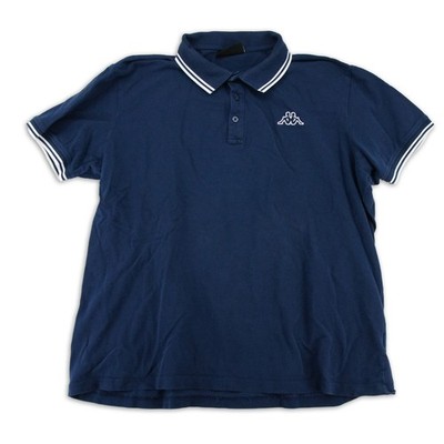 Kappa Poloshirt Gr. XXL Herren Kurzarm Blau Oberteil Shirt Kentkragen Freizeit