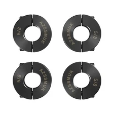 5/8" Bore Double Split Clamp-On Shaft Collars Carbon Steel Black Oxide 4-Pack