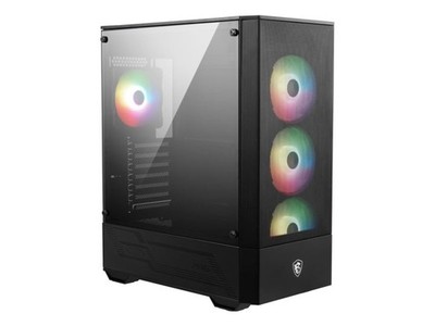 MSI MAG FORGE 112R Middle Tower PC-Gehäuse - Schwarz, Beleuchtete Lüfter