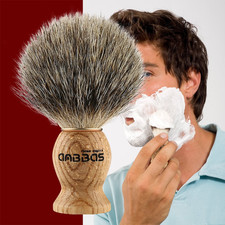 Shaving Brush, Handmade Pure Badger Hair Brush with Natural Manchurian Ash Wo...