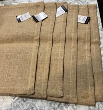 Set of 6 Jute Burlap Placemat 13x19 Rustic Elegance for Your Table Mainstays