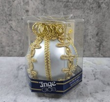 Vtg Inge Glas German Hand Blown Glass Ball Ornament Christmas Collectors Club