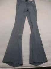 Kerrits Size L Womens Gray Stretch Pull On Logo Flared Activewear Breeches 765