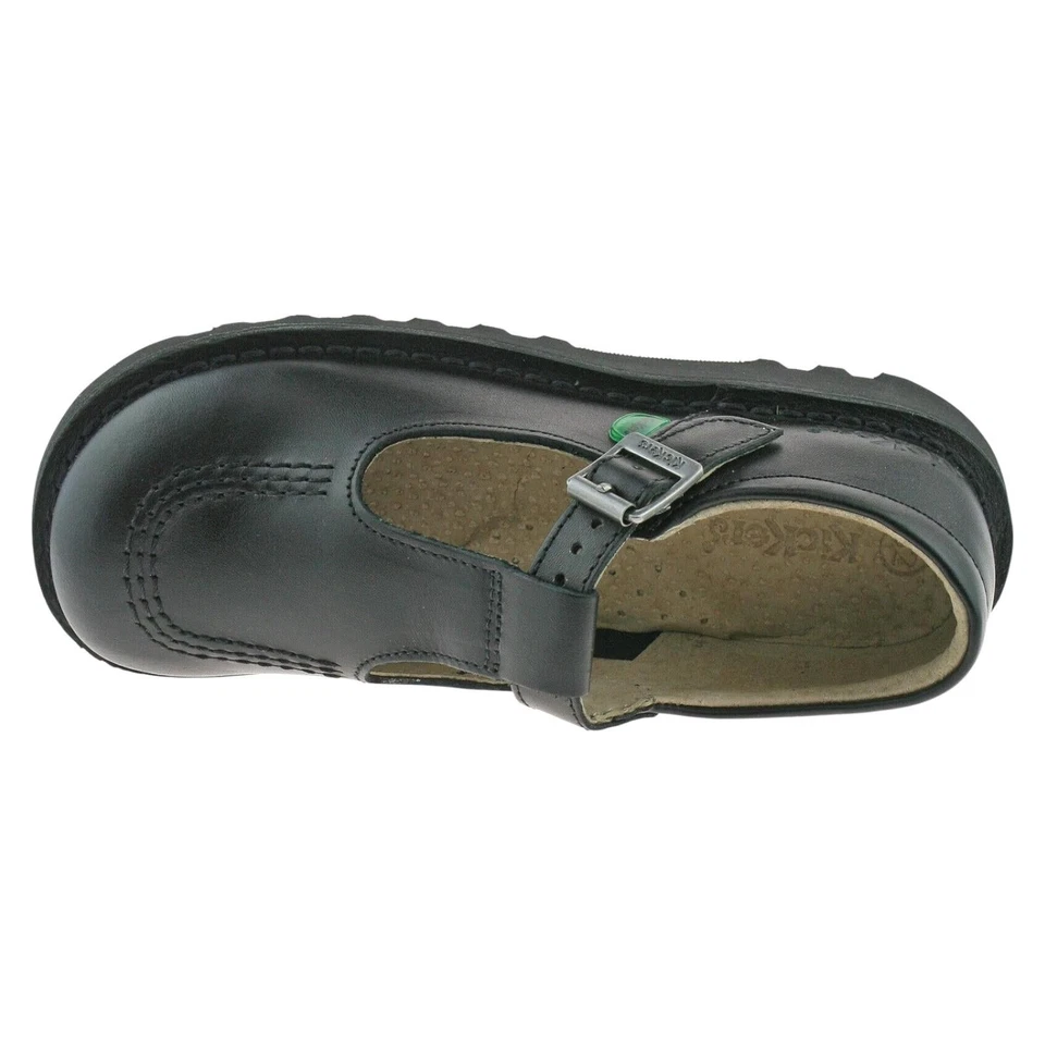 Kickers Niña T Cuero Negro Regreso Al Zapatos de Colegio Elegante GB 12.5 Eu 31 - Imagen 3 de 4