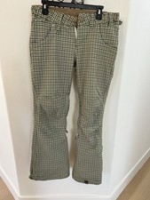 Men s Roxy 5000 Snowboard Pants Limited Edition Sz Med Green Plaid