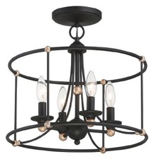Minka Lavery 1049 Westchester County 4 Light 16"W Semi-Flush - Sand Coal with