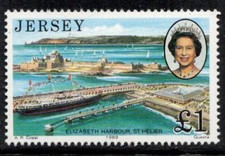 Jersey 1989 SG500 MNH Royal Visit. Britannia in Harbour