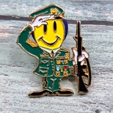 Walmart Employee Associate Pin - Military Officer Uniform Green Salute