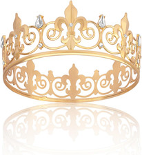 King Crown for Mens Crown Royal Headband Gifts for Men Adult,Birthday Prom Hallo