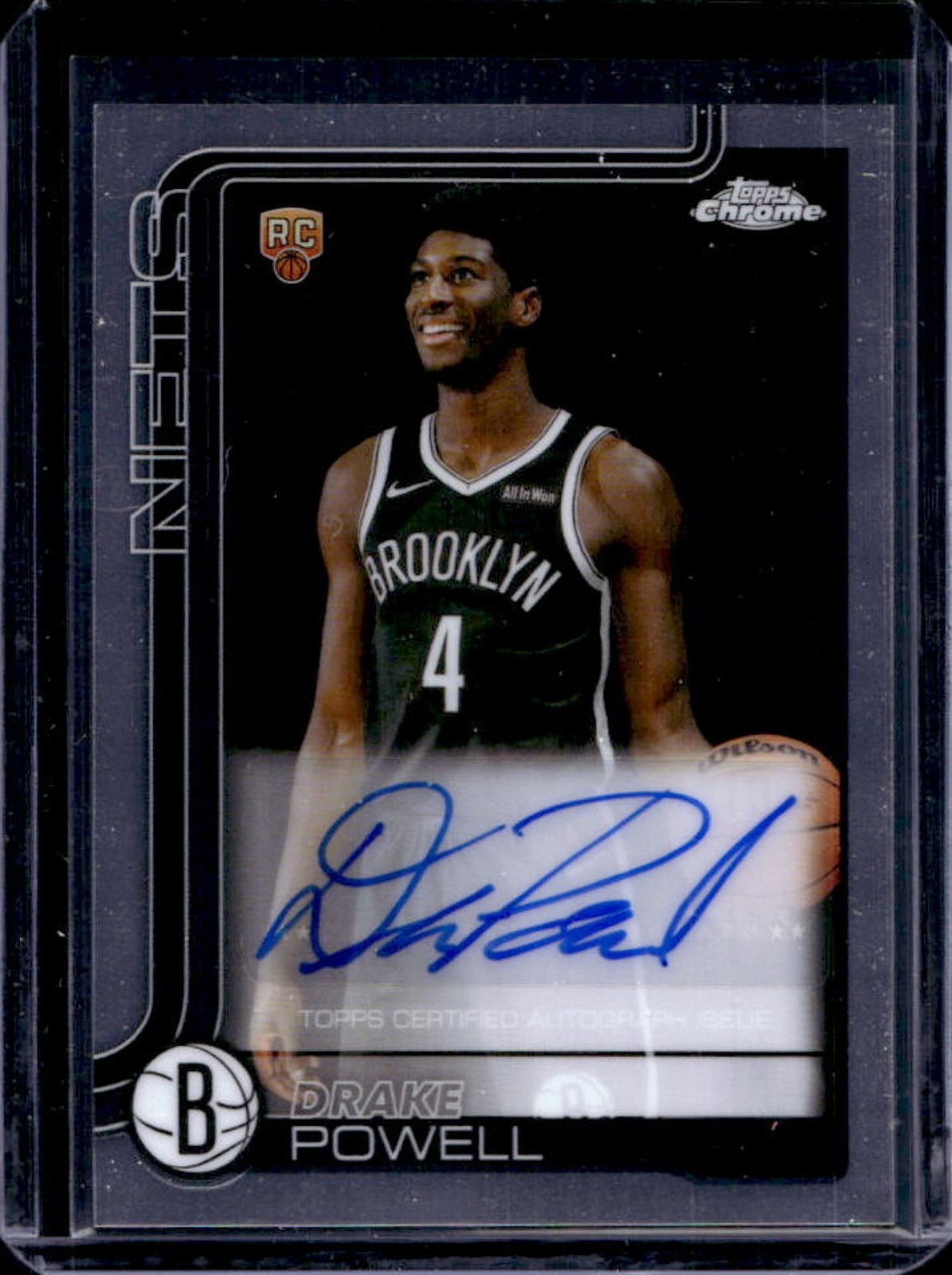 2025-26 Topps Chrome Drake Powell Rookie Auto RC #TCAR-DP Nets