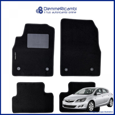 SERIE 4 TEPPICHE - TEPPICHMATTEN SCHWARZ FÜR OPEL ASTRA J AB 2009