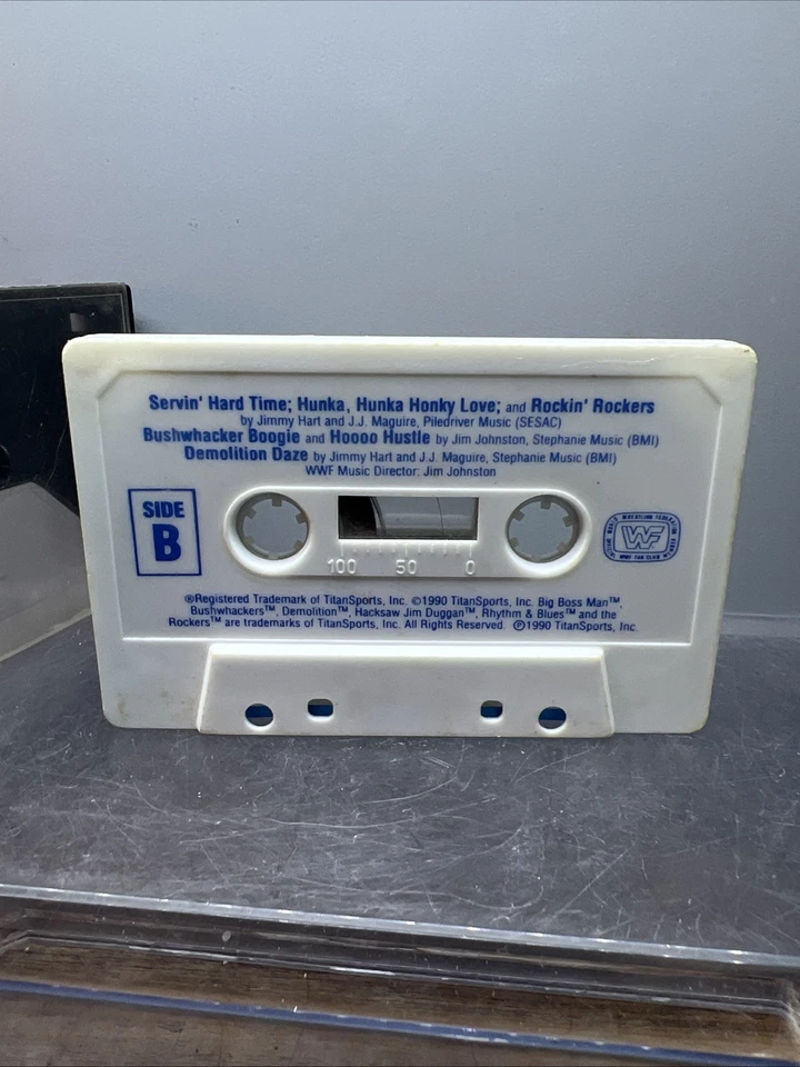 WWF Superstars Theme Music 1991 Fan Club Tape 2 Honky Demolition Rocker WWE RARE Foto 2 de 4