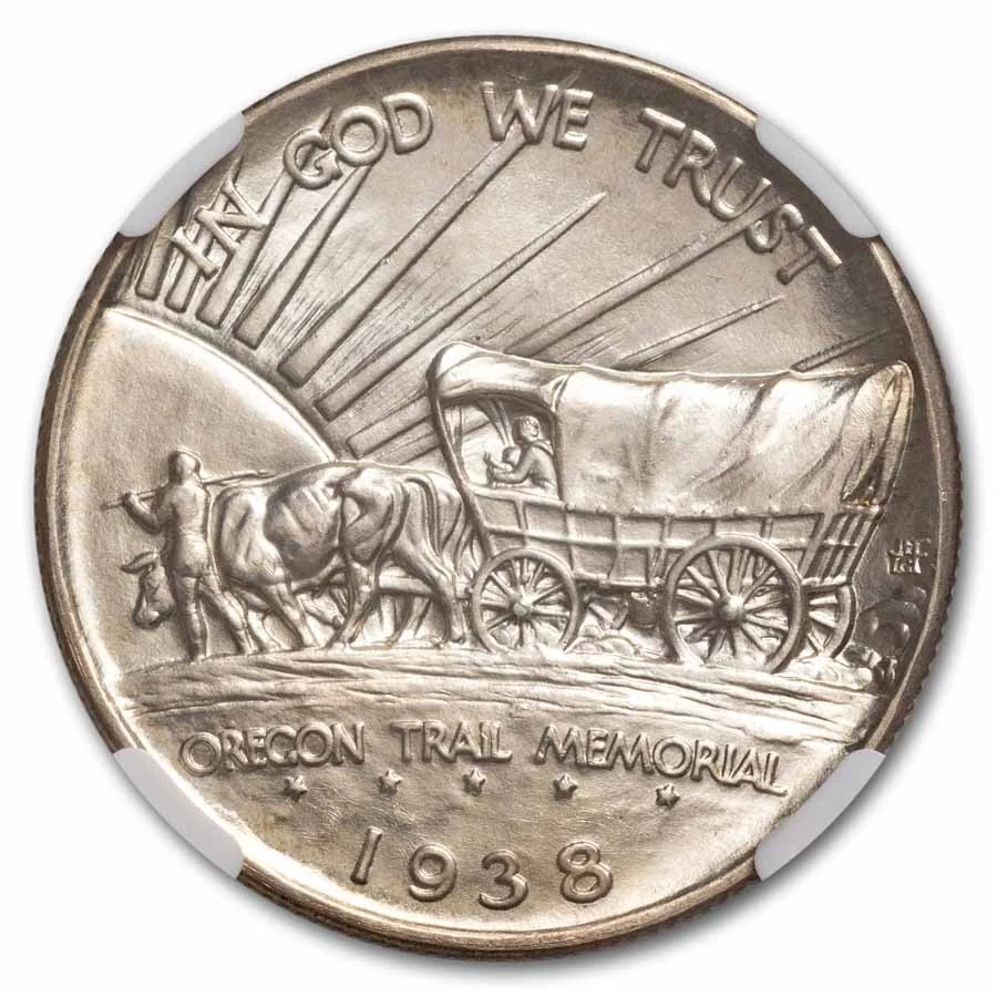 1938-D Oregon Trail Commemorative Half Dollar MS-67+ PCGS CAC - Image 3 of 3