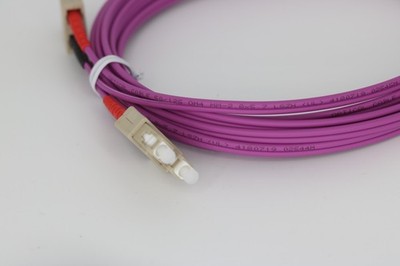 Duplex LWL Patchkabel SC/SC UPC OM4/MM lila/gelb Glasfaser LSZH 2.8mm NEU 3m-10m
