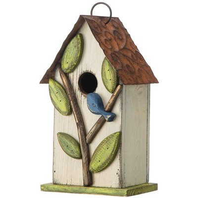Hand Painted Hanging Bird House for Small Birds