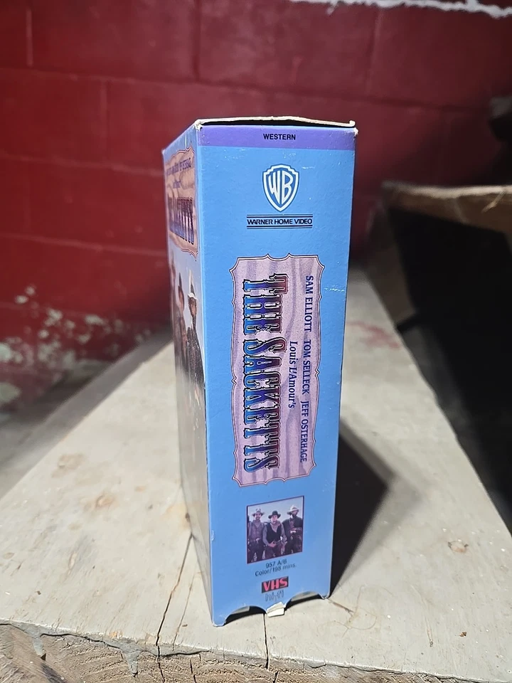 Louis L’Amour The Sacketts Western VHS Sam Elliott 2 Tapes PREVIEWED  - Image 2 of 4