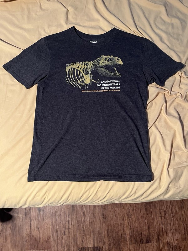 North Dakota Heritage Center And State Museum T-Shirt Tee T-Rex Tyrannosaurus MD