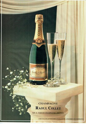 Werbung Advertising 099 1999 Champagner Raoul Collet Rohgoldkarte