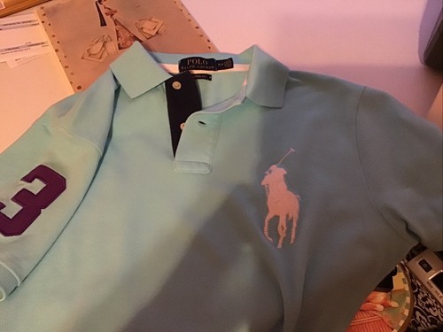 Polo Ralph Lauren Custom Fit S/P Aqua Blue - Picture 5 of 8